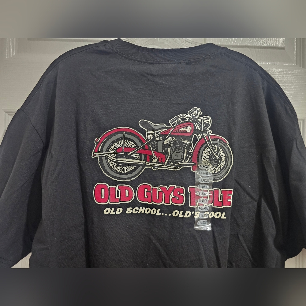 Old Guys Rule - Black Motorcycle Graphic Tee